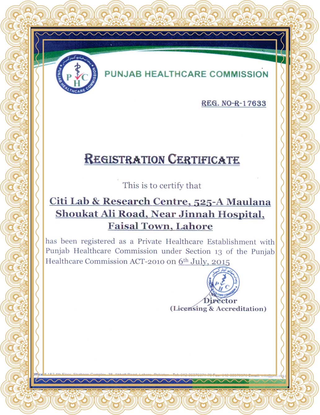 Diagnostics labs in Lahore